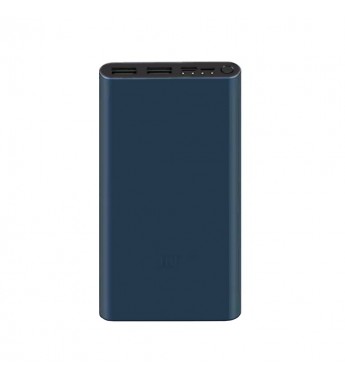 Cargador Portátil Xiaomi Mi Power Bank 3 VXN4274GL PLM13ZM de 10000 mAh/Carga Rápida - Negro/Azul