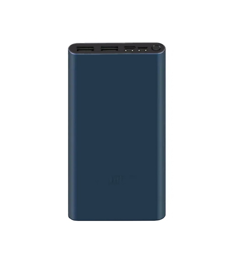 Cargador Portátil Xiaomi Mi Power Bank 3 VXN4274GL PLM13ZM de 10000 mAh/Carga Rápida - Negro/Azul