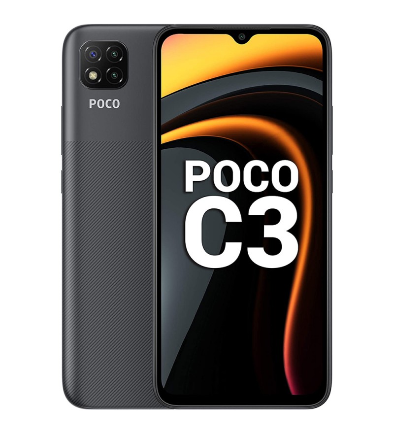 Smartphone Xiaomi POCO C3 DS 4/64GB 6.53" 13+2+2/5MP A10 - Matte Black (India)