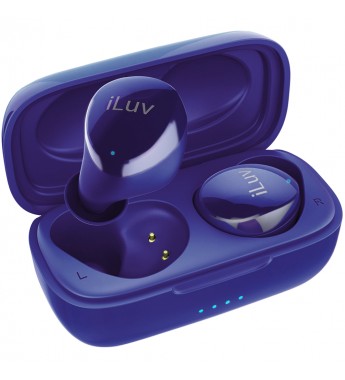 Auriculares Inalámbricos iLuv Bubble Gum Air True Wireless BBGTWSAIRWH con Bluetooth/Micrófono - Azul