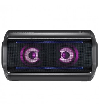 Speaker LG XBOOM Go PK7 con Bluetooth/Iluminación LED/IPX5/Meridian Tech - Negro