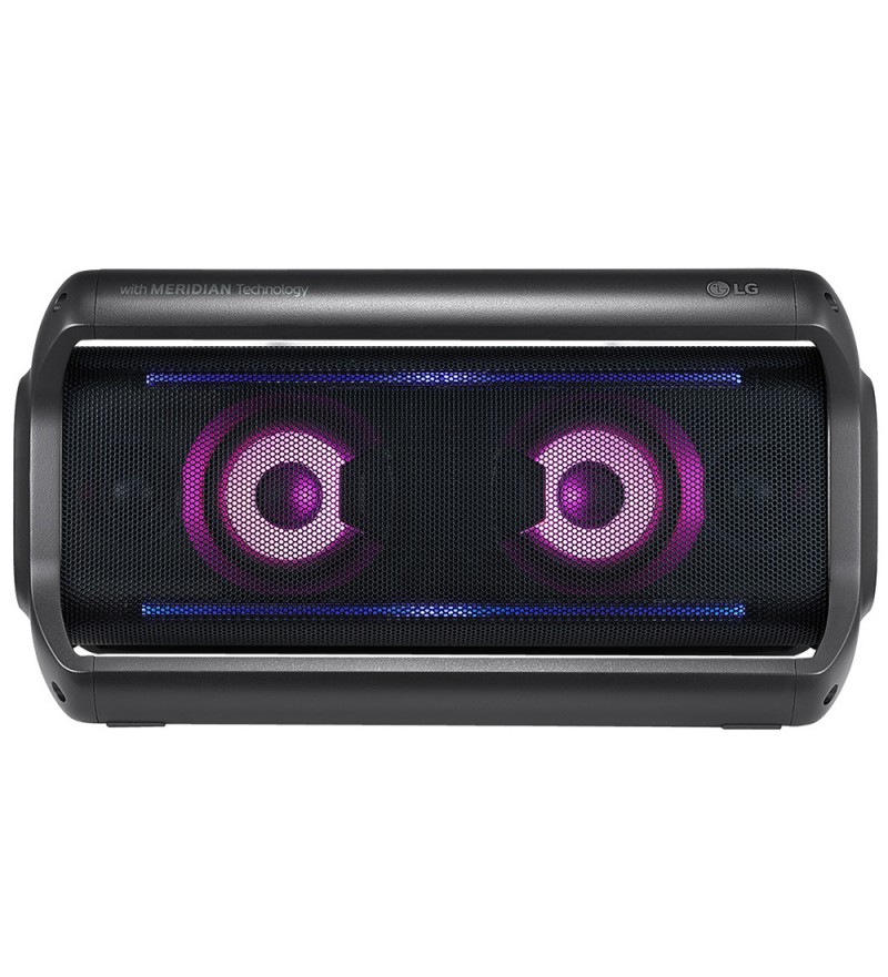Speaker LG XBOOM Go PK7 con Bluetooth/Iluminación LED/IPX5/Meridian Tech - Negro