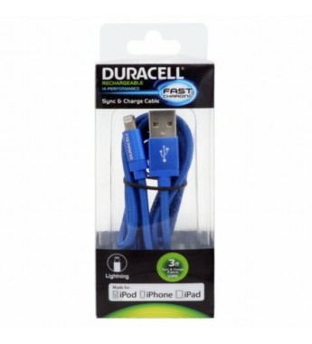 DURACELL CABLE LIGHTINING 3F LE2110 AZUL