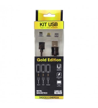 CABLE USB GOLD EDITION GE-300 3EN1 NEGRO